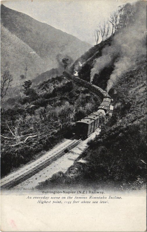 PC NEW ZEALAND, WELLINGTON-NAPIER RAILWAY, Vintage Postcard (B41523)