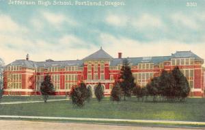 PORTLAND, OR  Oregon           JEFFERSON HIGH SCHOOL          c1910's Postcard