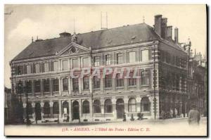 Old Postcard Amiens Post Hotel Post