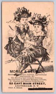Cartão comercial K50/ Victorian c1880s Amsterdam New York Morse & Belman 216-