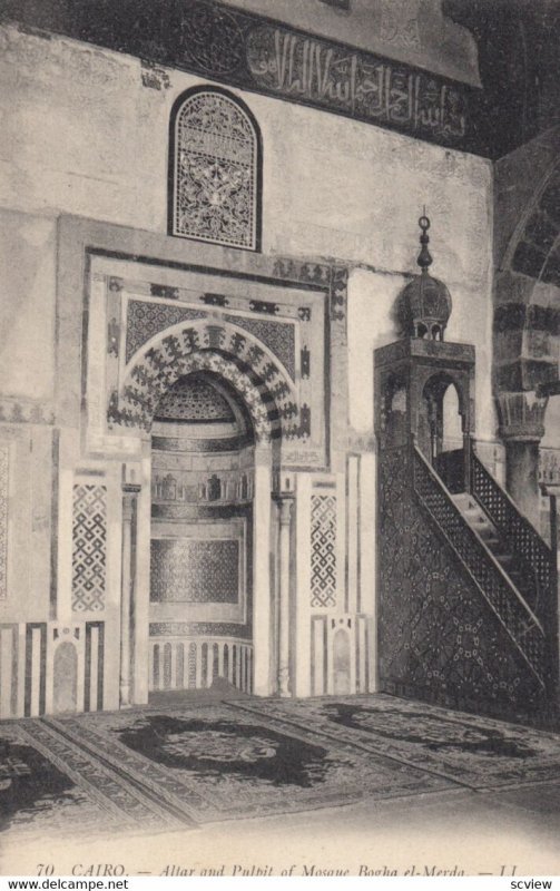 CAIRO , Egypt , 1900-10s ; Pulpit of Mosque Bogha-el-Merda