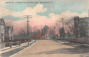 Shreveport Louisiana Jacob Street Looking from Southern Avenue Postcard AA45443