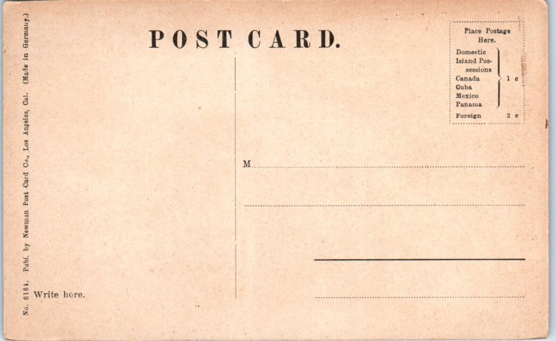 1910s Rustic Bridge West Lake Park Los Angeles CA Postcard