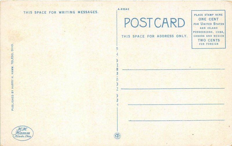 Lima Ohio 1930-40s Postcard Three Concrete Bridges