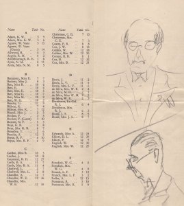 Sussex Hockey Association 1951 Brighton Dinner Art & Seating