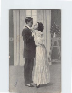 Postcard Love Romance Greeting Card with Lovers Picture