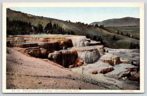 Mammoth Hot Springs Yellowstone Park Wyoming Tourist Attraction Rocks Postcard