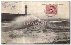 Old Postcard Le Havre La Jetee a temperate Day