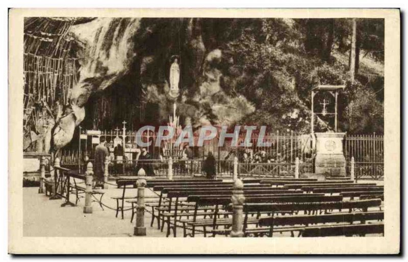 Old Postcard Lourdes Grotto Miraculous