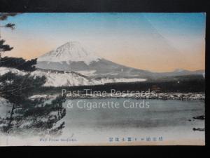 Japan: Mount Fuji from Shojunko, Hand Coloured c1915