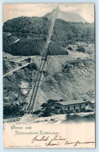 GRUSS aus RÜDERSDORF-KALKBERGE, Germany ~ FUNICULAR Railway 1899? Postcard