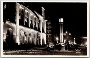 Palais De La Mediterranee Et Promenade Nice France Real Photo RPPC Postcard