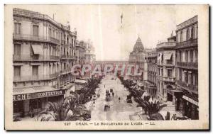 Old Postcard Oran Algeria - The Boulevard du Lycee