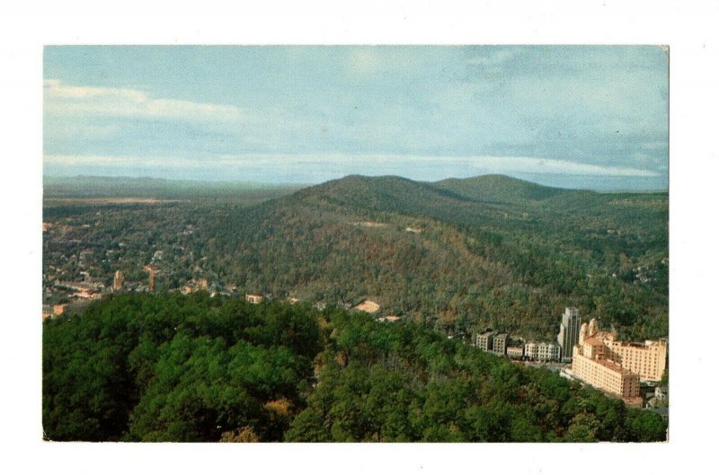 Arial View From Observation Tower Hot Springs Arkansas Postcard Mountain #82011