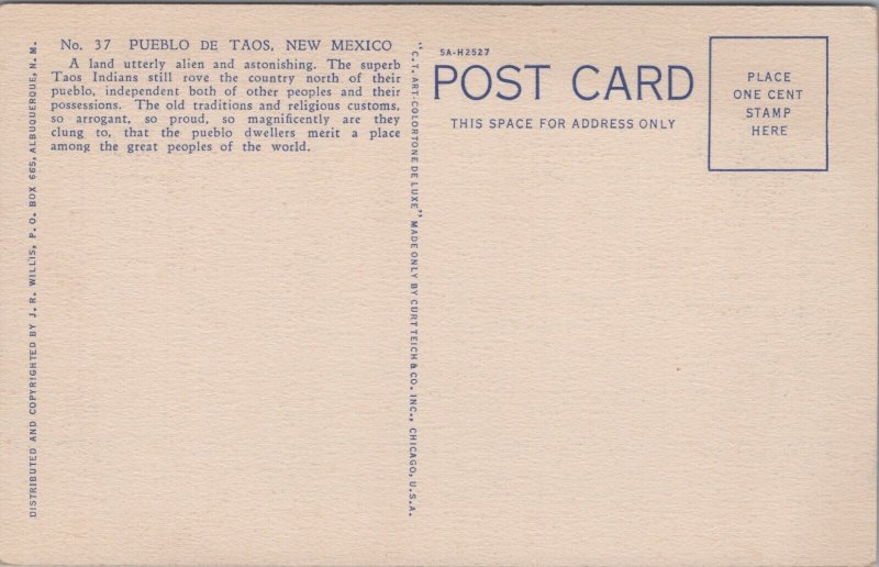 USA Pueblo De Taos New Mexico Native American New Mexico Linen 09.42