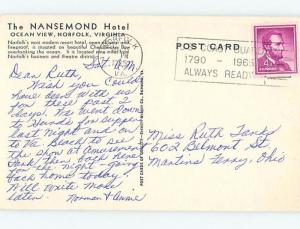 Linen HOTEL SCENE Norfolk Virginia VA B2796