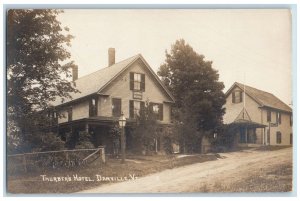 c1910's Thurber's Hotel Danville Vermont VT RPPC Photo Unposted Postcard 