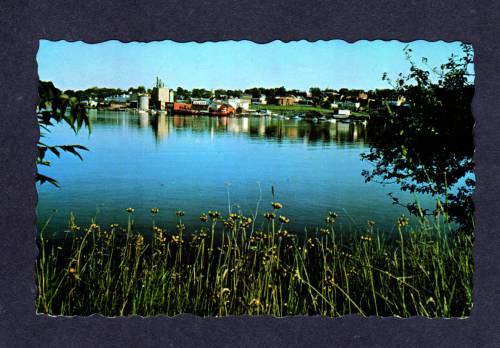 ME City River Bldgs View BELFAST MAINE POSTCARD PC