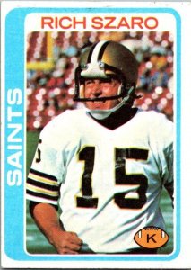 1978 Topps Football CardRich Szaro New Orleans Saints sk7453