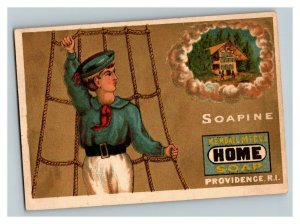 Vintage 1880's Victorian Trade Card Kendall Mfg. Co. Laundry Soap Providence RI