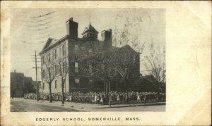 Somerville MA Edgerly School c1905 Postcard