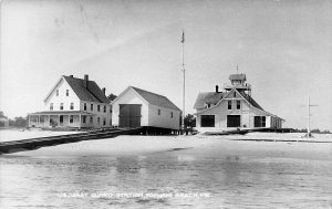 Popham Beach ME U. S. Coast Guard Station Boat Ramp Real Photo Postcard