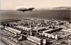 California San Francisco Fair Goodyear Blimp Over Treasure Island