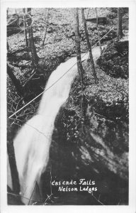 J51/ Nelson Ledges Ohio RPPC Postcard c1940s Casscade Falls 355