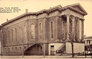 Washington  D.C. Presbyterian Church New York Avenue Vintage Postcard U1279