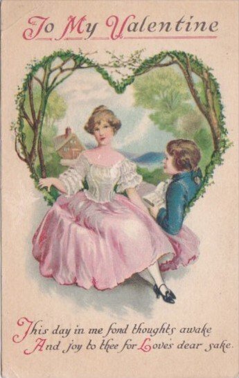 Valentine's Day Young Victorian Couple 1923