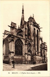 CPA MELUN L'Eglise Saint-Aspais (1320471)