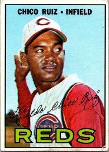 1967 Topps Baseball Card Chico Ruiz Cincinnati Reds sk2158