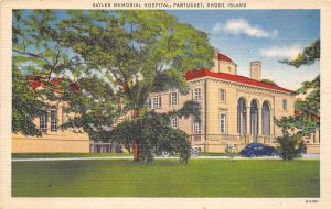 Pawtucket Rhode Island 1940s Postcard Sayles Memorial Hospital