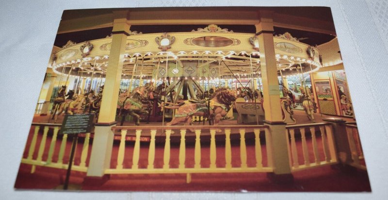 1917 Carousel Children's Museum of Indianapolis Indiana Postcard 1989