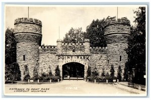 Entrance To Point Park Lookout Mountain Tennessee TN Cline RPPC Photo Postcard