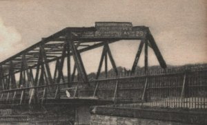 Chester-East Liverpool Toll Bridge Ohio River  West Virginia  Postcard  1945
