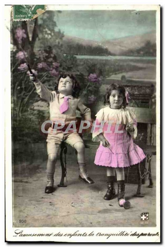 Old Postcard Diabolo Child