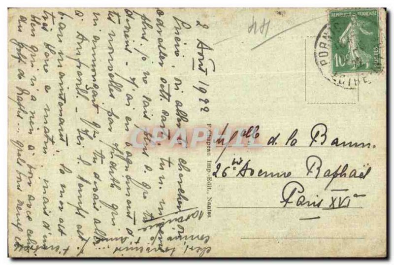 Postcard Old Batz Ruiness Du Morier Tour Saint Guenole