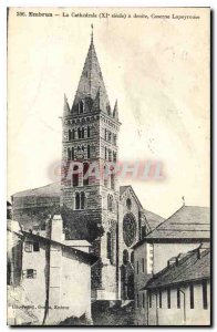 Postcard Old Embrun La Cathedrale right Barracks Lapeyrouse