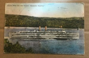 VINT 1948 USED POSTCARD HUDSON RIVER DAY LINE STEAMER ALEXANDER HAMILTON, N.Y.