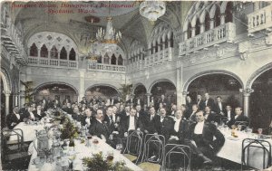 J25/ Spokane Washington Postcard c1910 Banquet Room Davenport Restaurant 5