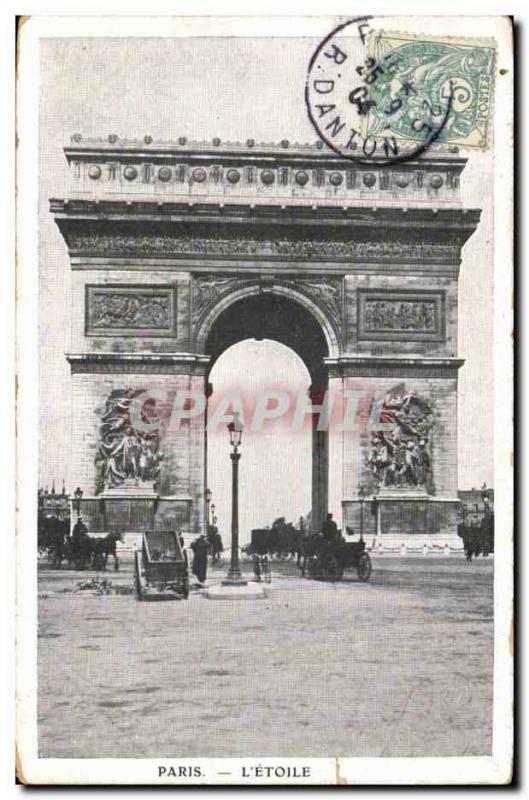 Old Postcard Paris L & # 39Etoile