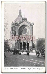 Paris Old Postcard Church of Saint Augustine