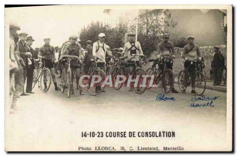 Old Postcard Velo Cycle Cycling Race consolation Llorca Marseille