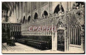 Postcard Old Albi Cathedrale Sainte Cecile Choir Stalls From