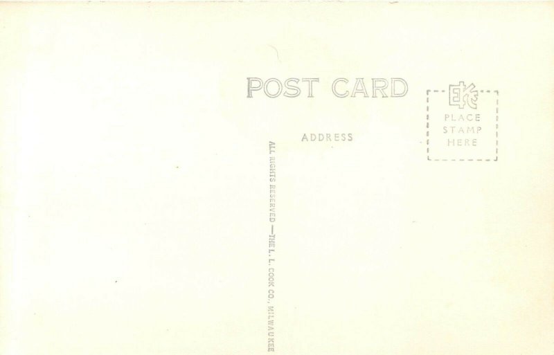 RPPC Postcard; High School, Yankton SD, LL Cook Co. 3109 Unposted 1930s