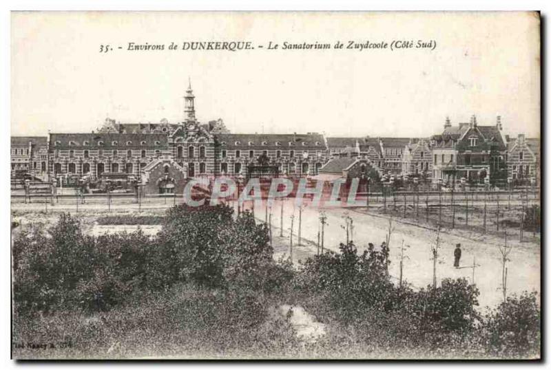 Old Postcard Around The sanatorium Dunkirk Zuydcoote