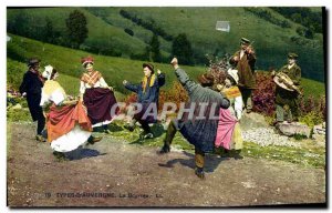 Old Postcard Folklore Auvergne The bourree