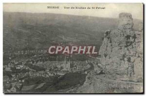 Old Postcard Mende Vue Du Rocher De St Privat