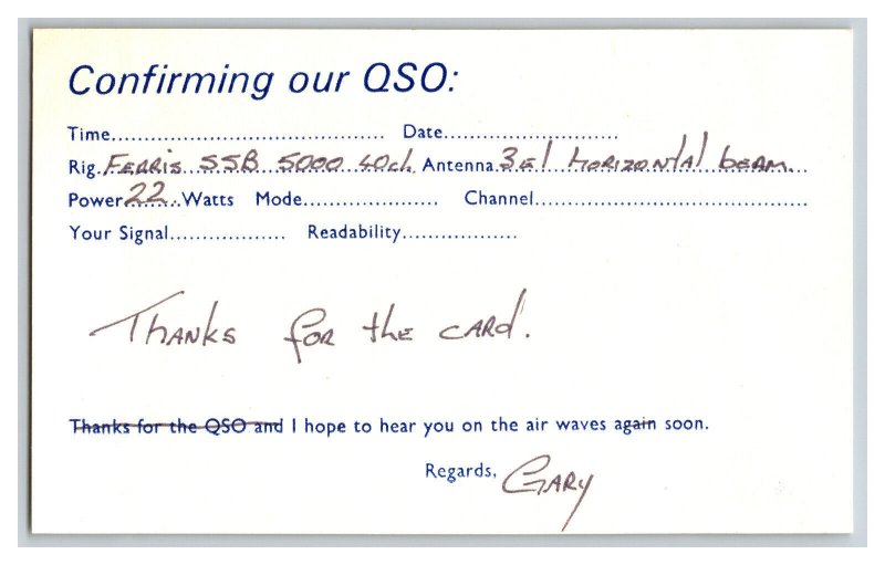 Postcard QSL CB Ham Radio Amateur Card From Zillmere Queensland Australia QAG034 